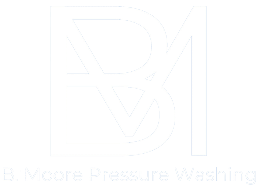 B Moore Pressure Washing logo white